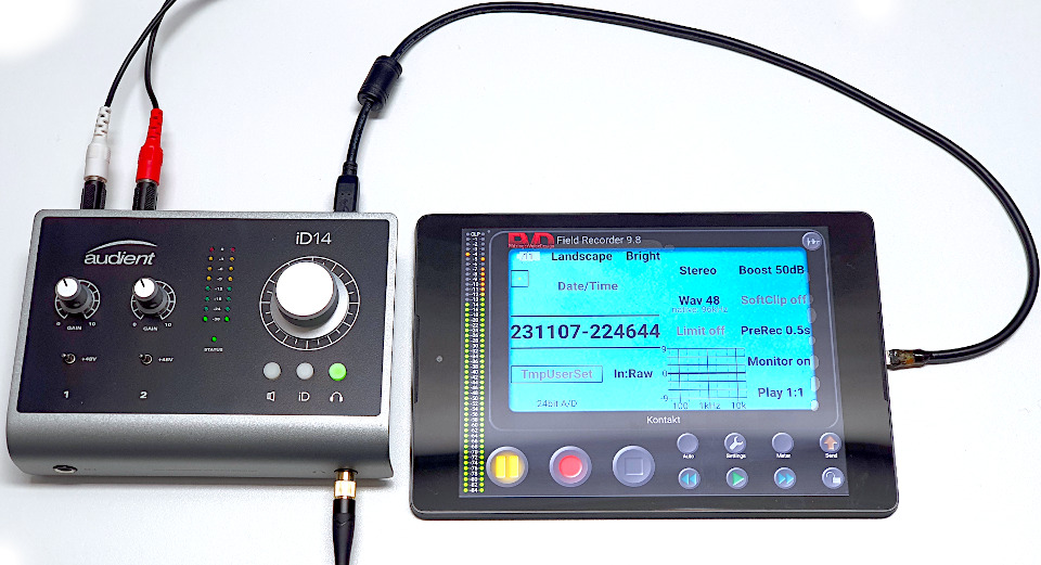 Field Recorder mit Audient™ iD 14 mkI